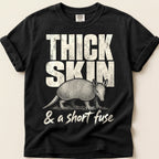 Thick Skin Armadillo T-Shirt on Black