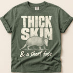 Thick Skin Armadillo T-Shirt on Moss