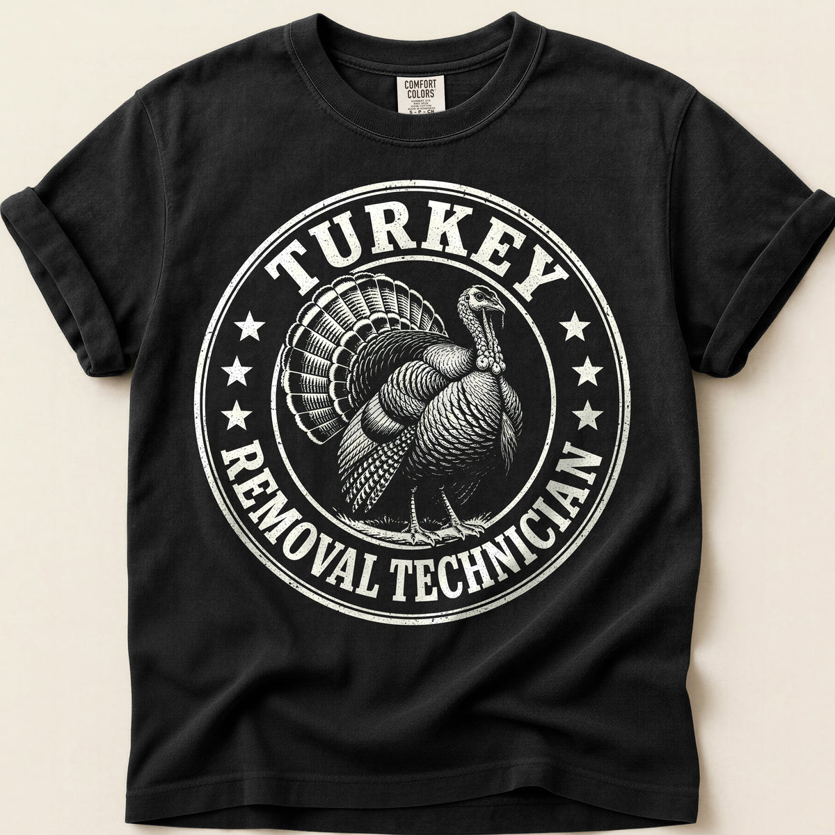 Turkey Removal T-Shirt on Black