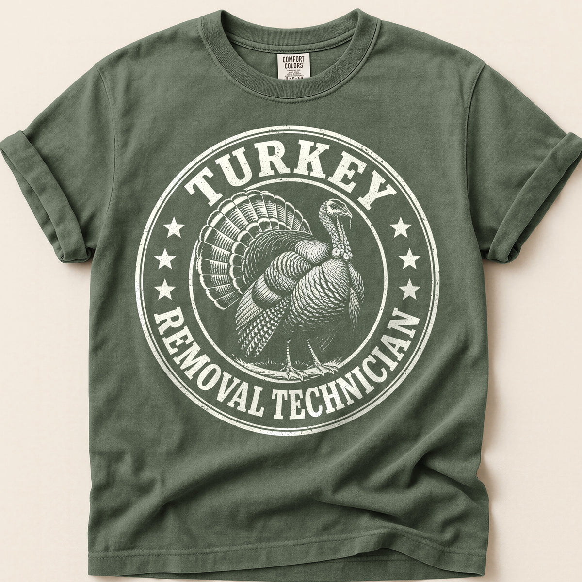 Turkey Removal T-Shirt on Moss