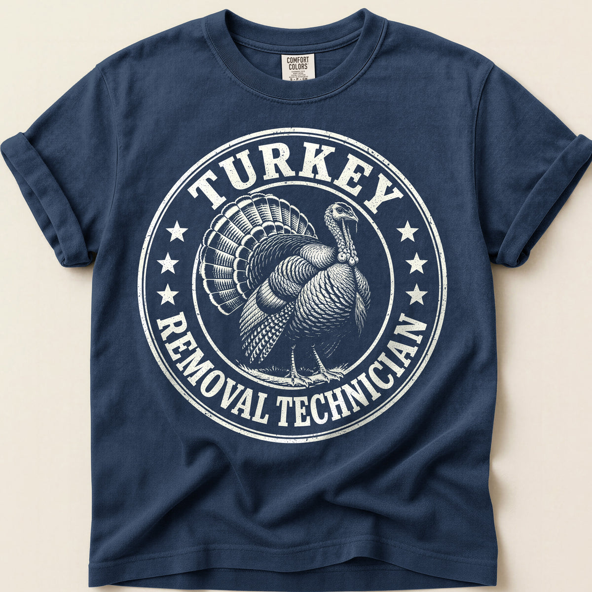 Turkey Removal T-Shirt on Navy