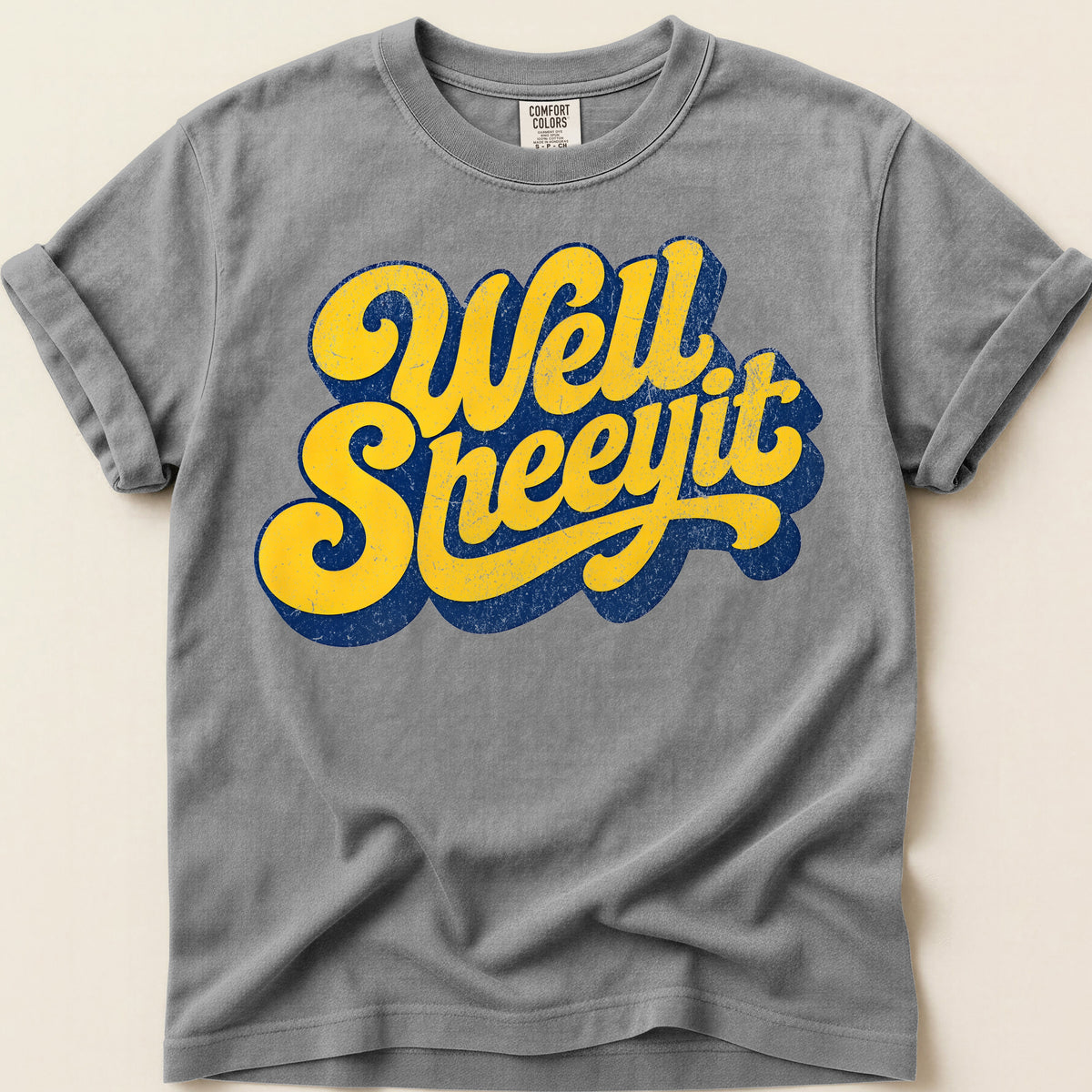 Well Sheeyit Retro on Grey
