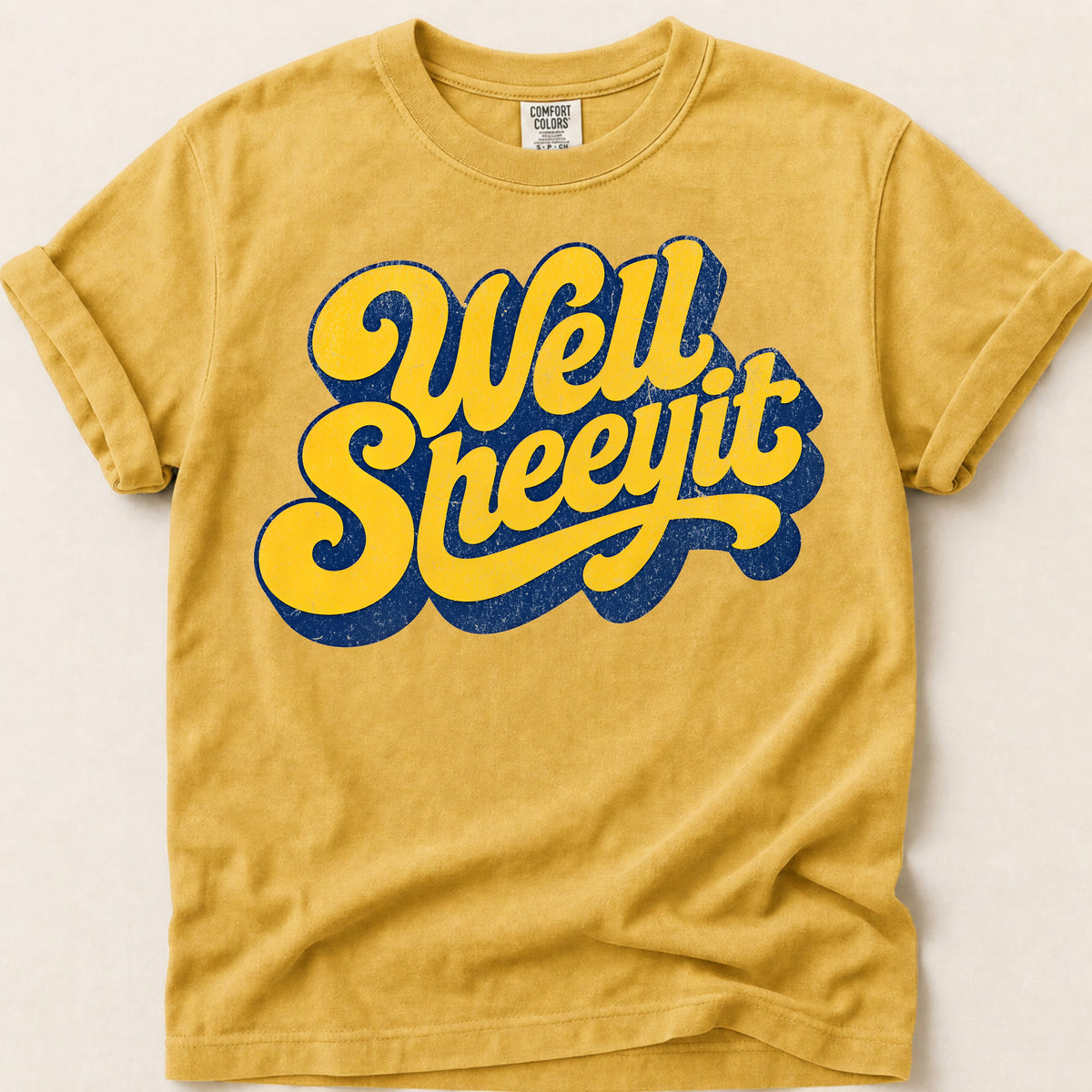 Well Sheeyit Retro on Mustard