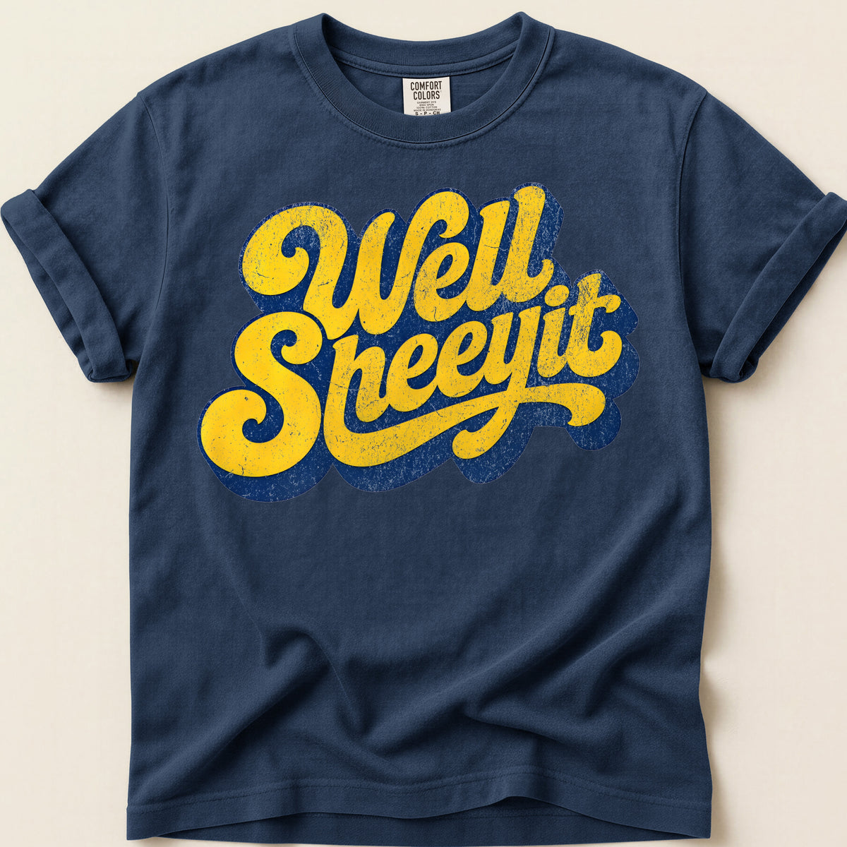 Well Sheeyit Retro on Navy