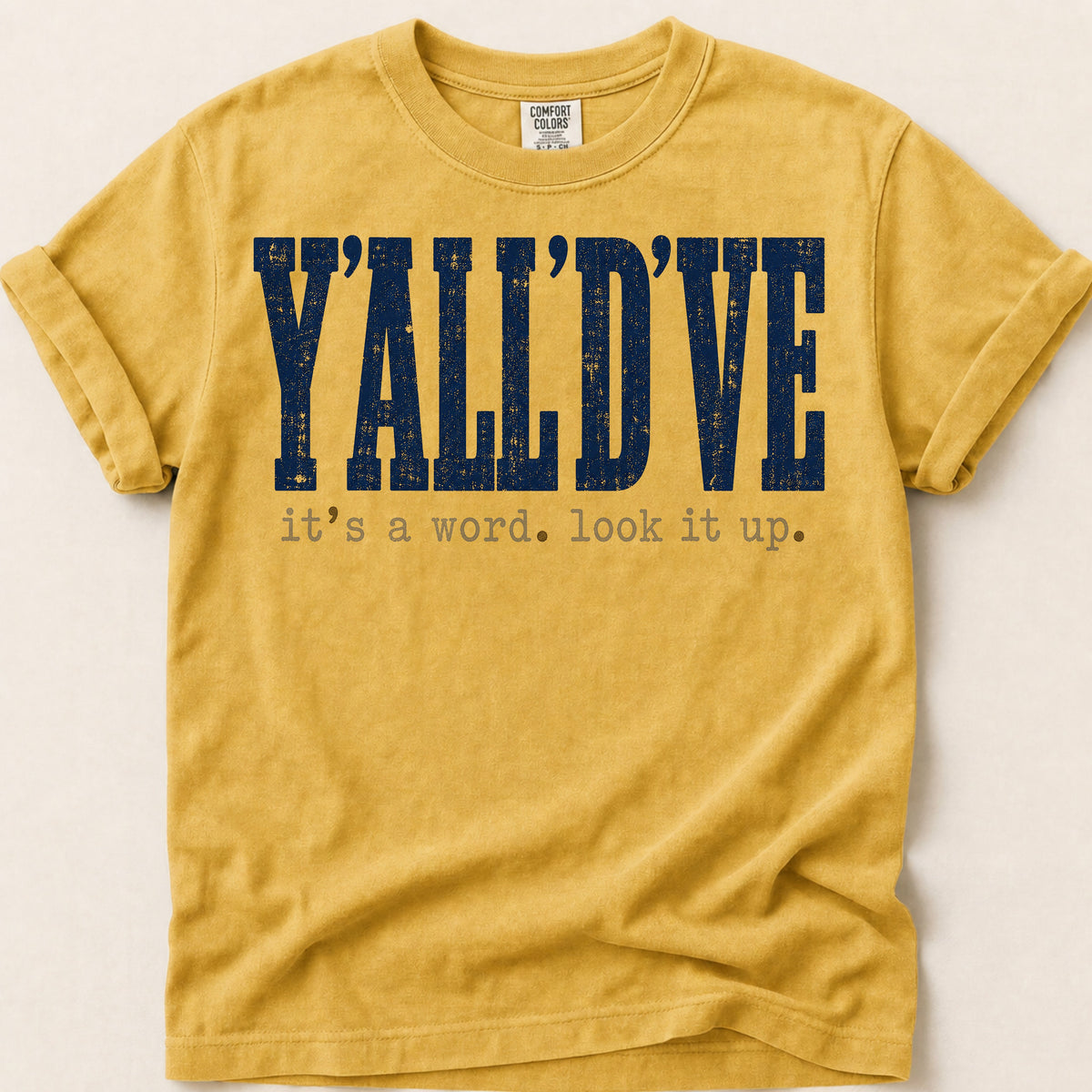 Yalldve T-Shirt on Mustard