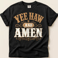 Yee Haw Amen on Black
