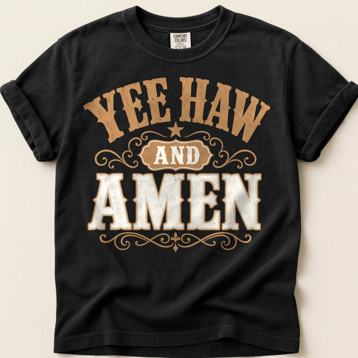 Yee Haw Amen on Black