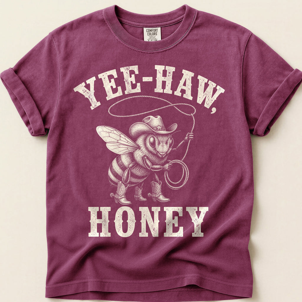 Yee-Haw Honey Bee T-Shirt on Berry