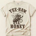Yee-Haw Honey Bee T-Shirt on Ivory