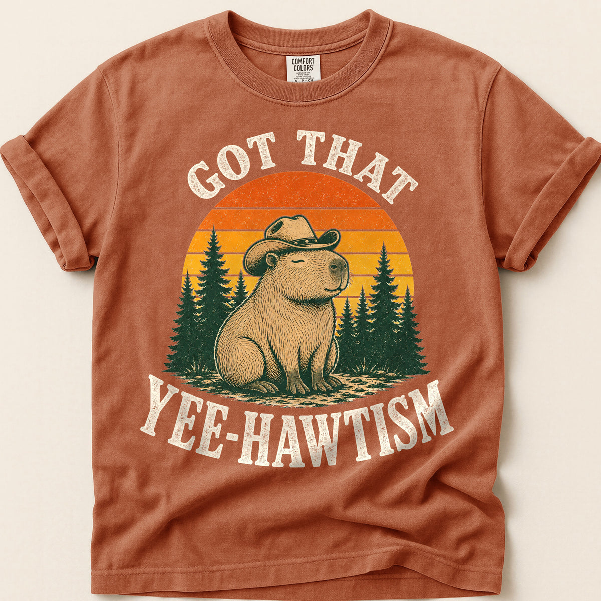 Yee-Hawtism Capybara T-Shirt on Yam