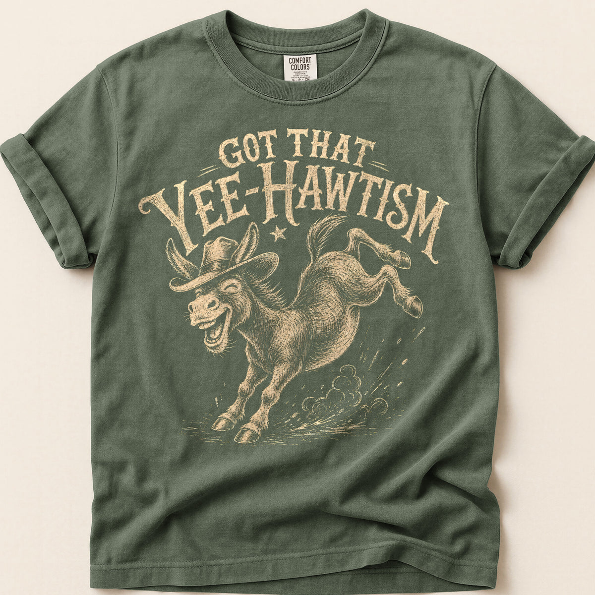 Yee-Hawtism Donkey on Moss